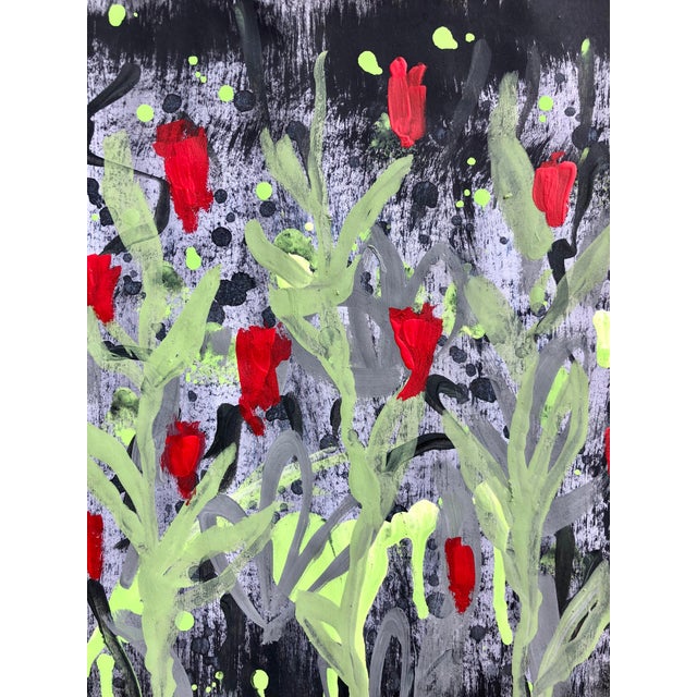 “Dark Garden” Contemporary Original Painting on Paper by CL Auker For Sale - Image 6 of 7
