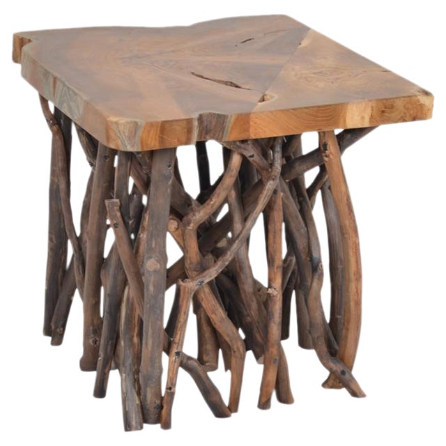  Indonesian Teak Wood End Table Chairish