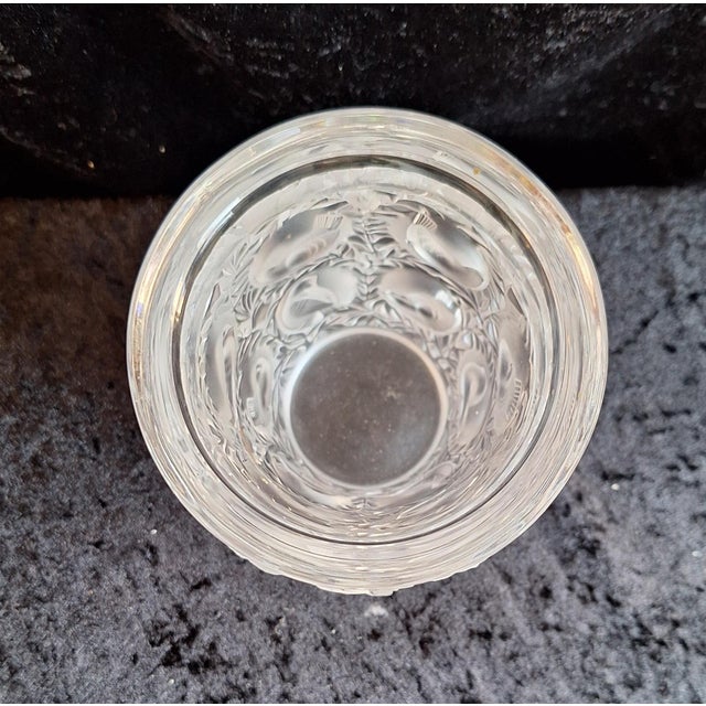 Vintage Vase Bagatelle in Satin Crystal Glass by Lalique, 1960s For Sale - Image 3 of 5