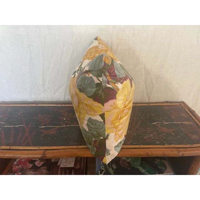 Single Yellow Rose Chintz Pillow one of 3. This sale is only for ONE~ Down filling...The other 2 are sold separately on my...