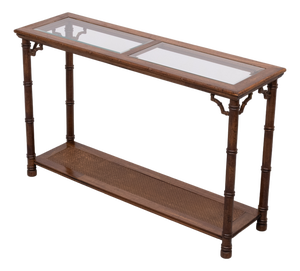 Chippendale Chinese Console Table in Faux Bamboo, 1970s