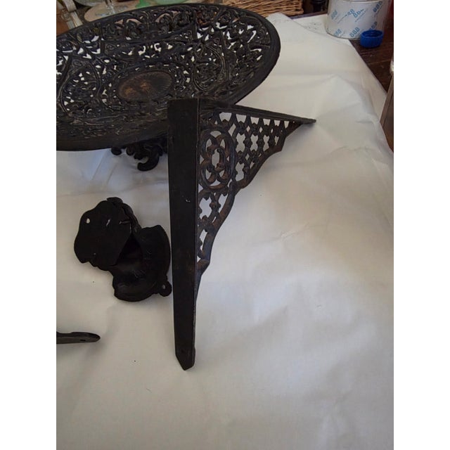 Black Vintage Cast Iron Brackets Tazza and Match Holder For Sale - Image 8 of 10