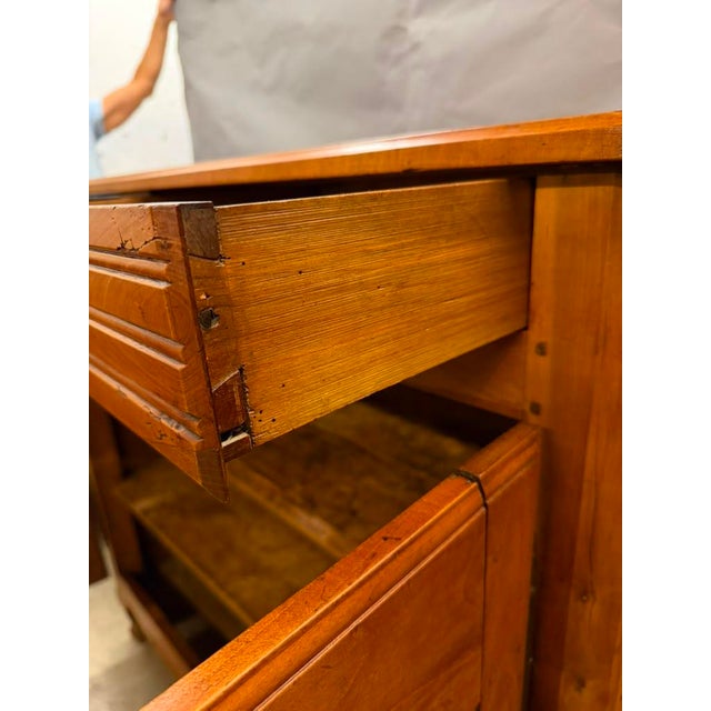 18th Century 18th Century French Country Louis XV Cherry Haut Buffet Cabinet, Circa 1790 For Sale - Image 5 of 18