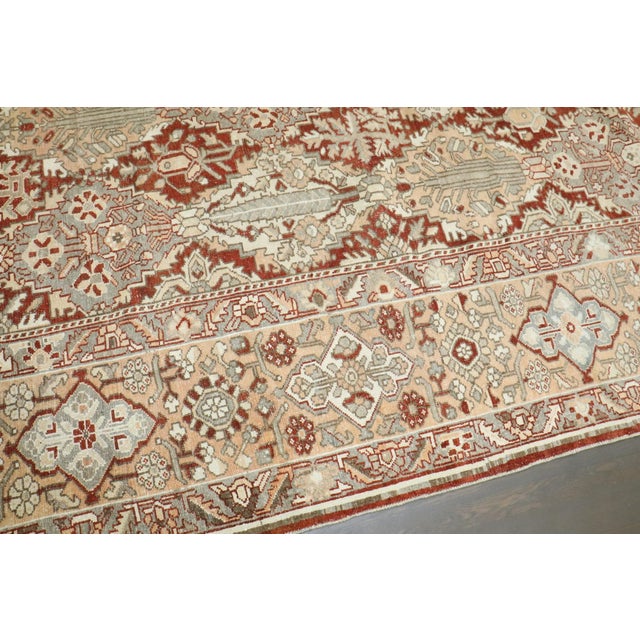 Persian Early 20th Century Geometric Persian Bakhtiari Carpet - 10'6" x 13'4" For Sale - Image 3 of 10