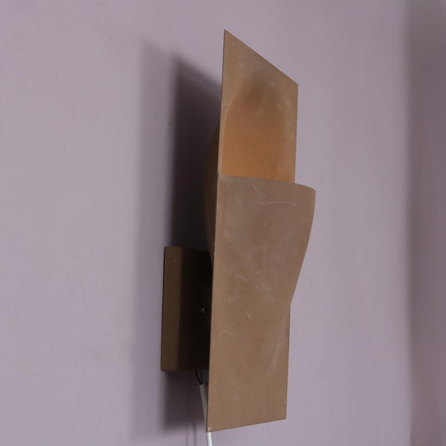 Metal Vintage Balance Wall Lamp in Golden Coloured Metal from Raak Amsterdam, 1970s For Sale - Image 7 of 10