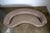 Textile Curved Crescent Sofa in Textured Taupe Fabric For Sale - Image 7 of 11