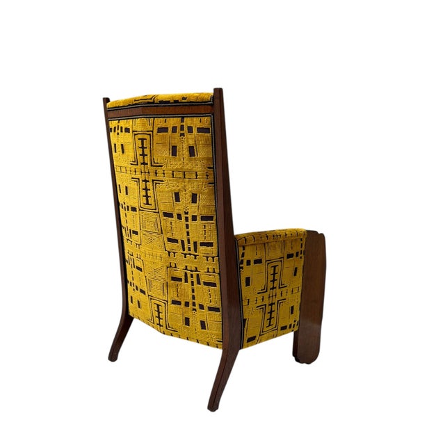 Wood Art Deco Amsterdam School Lounge Chair by Cornelis Van Der Sluys, 1918 For Sale - Image 7 of 17