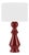 Matthew Izzo Home Colette Garnet Red Ceramic Table Lamp With White Linen Drum Shade For Sale