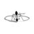 Draped in the elegance of rhodium-plated .925 sterling silver, this lariat bolo bracelet is an epitome of sophisticated...