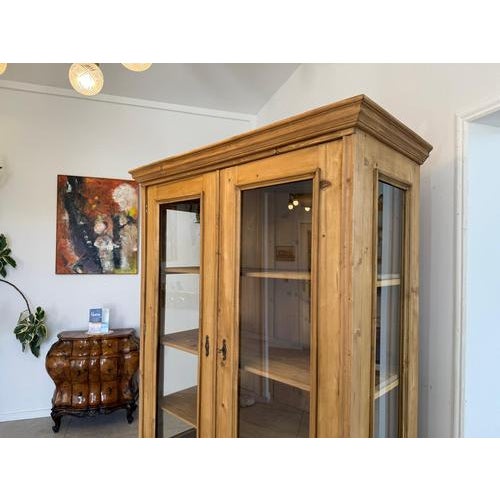 Antique Softwood Farmhouse Display Cabinet For Sale - Image 14 of 18