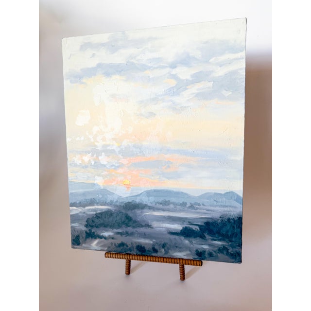 Impressionist Landscape Painting on Canvas For Sale - Image 4 of 5
