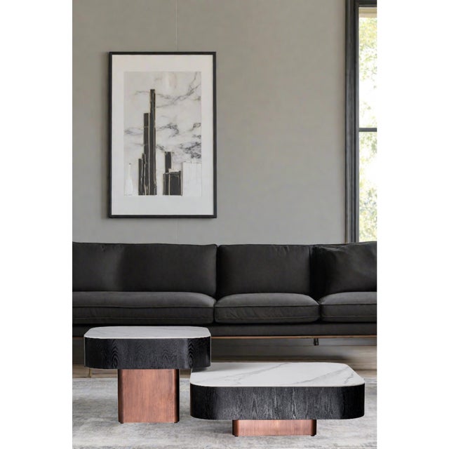 Styles Ceramic Top Square End Table with Rounded Edges For Sale In Los Angeles - Image 6 of 7