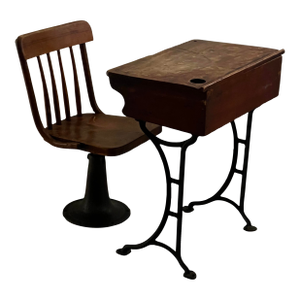 Antique School Desk and Chair