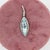 3.25cts Aquamarine Pendant in Solid 14k White Gold W Natural Diamond Accents For Sale - Image 4 of 9
