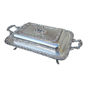 1930s Large Silver Plated Chafing Dish