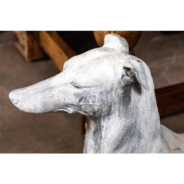 Life-Sized, Early 1900s, Recumbent Hounds - A Pair For Sale In Los Angeles - Image 6 of 10