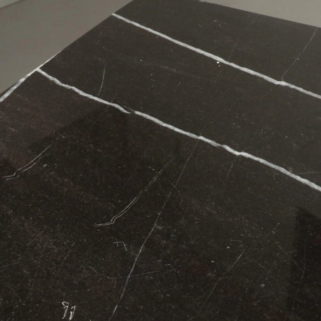 Minimalist X Form Nero Marquina Marble Side Table For Sale - Image 12 of 12