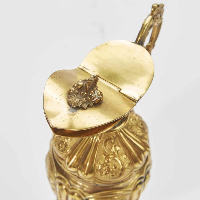 Metal Antique Gilded Copper Pourer, 1700 For Sale - Image 7 of 11