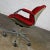 Ruby Red Vintage Modern Steelcase Chrome & Red Swivel Rolling Chair #454 Style Charles Pollock For Sale - Image 8 of 13