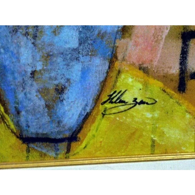 Impressionist "L'Amour Moderne" Helen Zarin Oil Painting on Canvas, Framed For Sale - Image 3 of 5