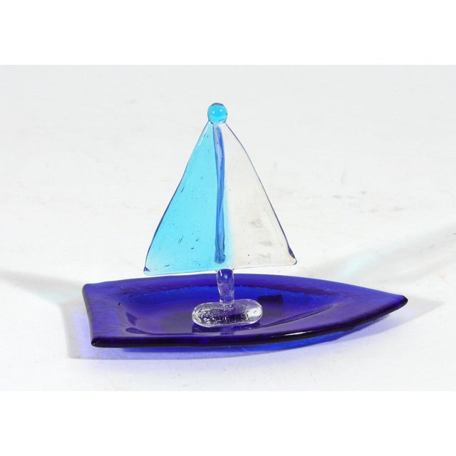 Vintage Modern Murano Glass Model of Sailing Ships For Sale - Image 15 of 18