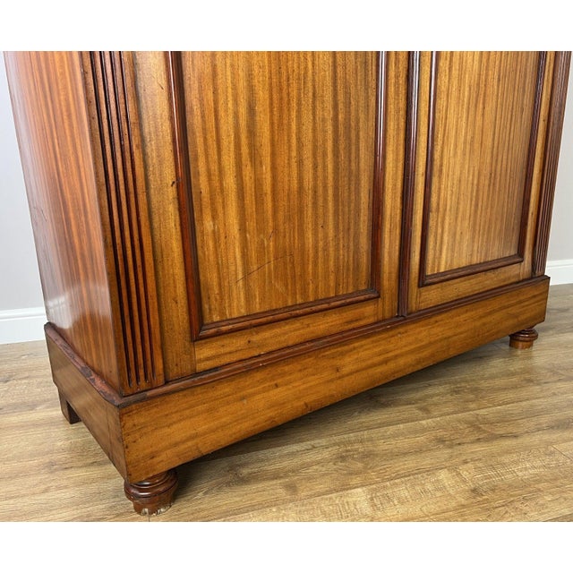 Wood Antique French Carved Mahogany 2-Door Armoire For Sale - Image 7 of 18