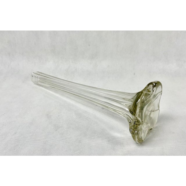 Art Deco Crystal Glass Soliflore Vase, 1930s For Sale - Image 6 of 10