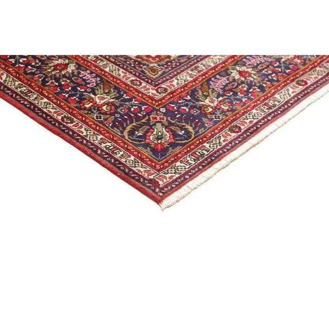 Middle Eastern Hand-Knotted Wool Tabriz Rug For Sale - Image 5 of 11
