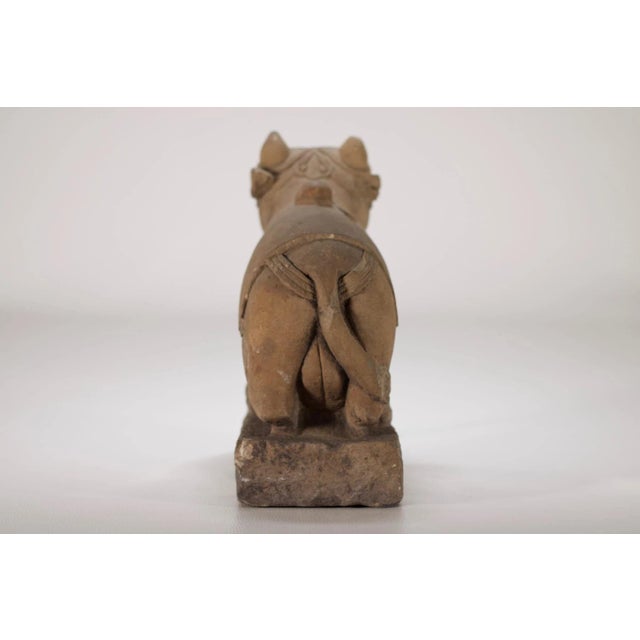 Brown Sandstone Nandi Bull, 1930s For Sale - Image 8 of 11