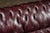Animal Skin Mid 20th Century Deep Oxblood Leather Chesterfield Sofa With Nailhead Trim For Sale - Image 7 of 12