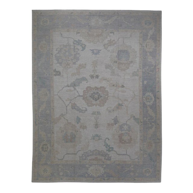 Turkish Oushak Rug 13'9" x 18'3" For Sale