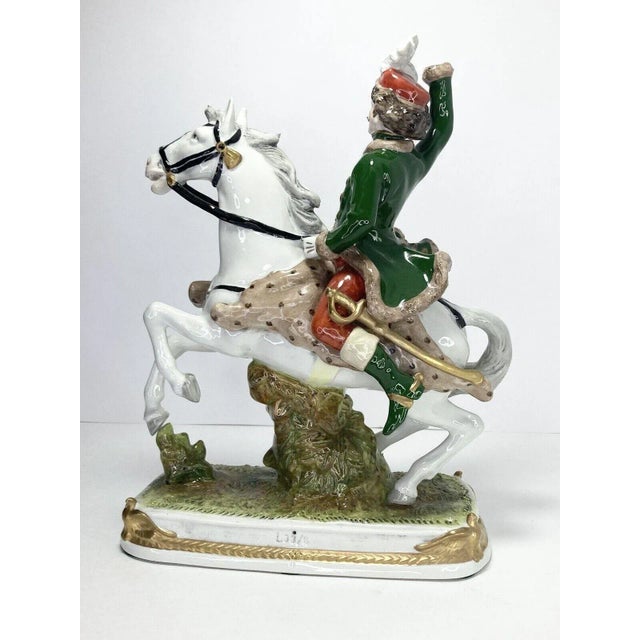 Early 20th Century Scheibe-Alsbach Kister Porcelain Napoleonic Murat Soldier Figurine For Sale - Image 4 of 11