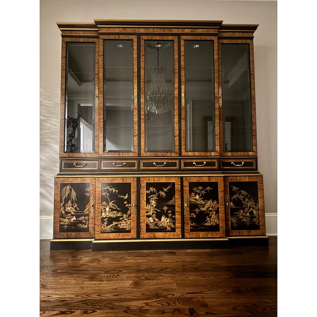 Exceptional large Drexel Heritage breakfront china cabinet — one of the finest pieces you'll find on Marketplace. A true...