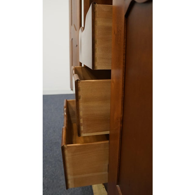 Wood Hickory White Chateau Collection Country French Style 58" Clothing / Media Armoire 64558-64 For Sale - Image 7 of 12