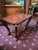 Wood Antique French Art Deco Side Table Parquet Top Oak For Sale - Image 7 of 7