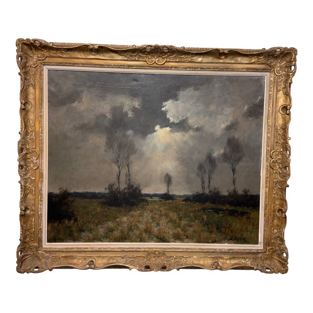 19th Century Belgian Flemish Oil on Canvas For Sale