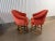 1980s Set of 3 Custom Goatskin Upholstered 360 Swivel Counter Stools 22 1/2 Seat Height For Sale - Image 4 of 5