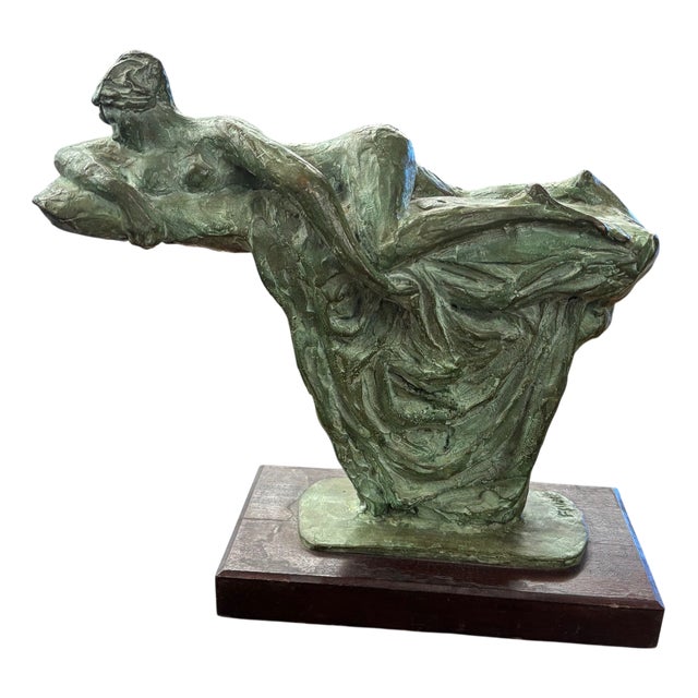Salvatore Fiume, Sculpture Depicting Cleopatra, 1950s, Bronze For Sale