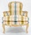 Funky Upholstery Painted & Carved Frame French Ballon Back Arm Lounge Chair MINT For Sale - Image 10 of 16
