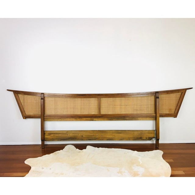 Vintage 1960s Nakashima Wood & Woven Cane King Headboard / Daybed Chairish