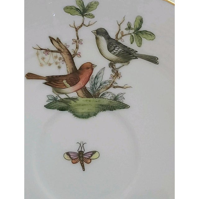 Herend 1990s Herend Rothschild Bird 24k Gold Scalloped Edge Tea Cup Saucer For Sale - Image 4 of 5