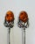 Orange Vintage Sterling Silver and Baltic Amber Honey Spoons - A Pair For Sale - Image 8 of 10