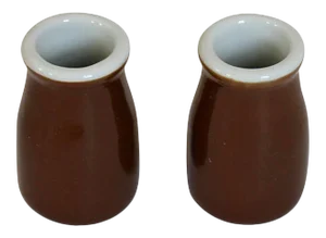 Shenango China Diner Cream Jars, Pair