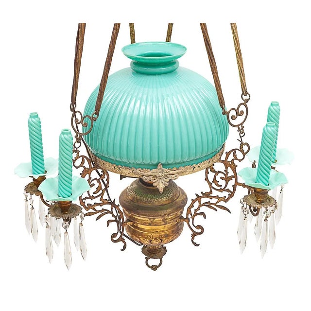 Raise-Lower Suspension Chandelier, 1890s For Sale - Image 11 of 11