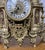 Metal Vintage French Brass Ornate Romantic Couple Mantel Clock For Sale - Image 7 of 16