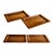 Mid-Century Modern Vintage Hand-Carved Teak Wood Trays, a Pair For Sale - Image 3 of 8