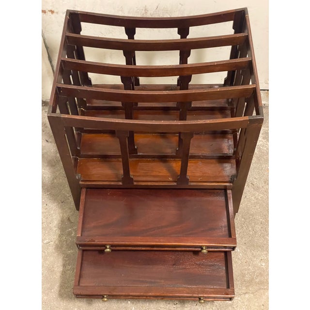 Vintage Wooden Newspaper Rack, 1920s For Sale - Image 11 of 12