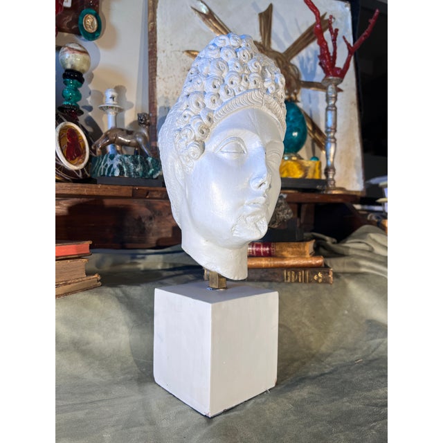 Sculpture Materials Classical Grand Tour Style Vintage Bust, a Head of a Roman Noble Woman For Sale - Image 7 of 13