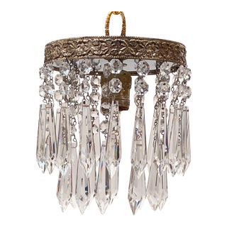 Italian Brass Upside Down Layered Cake Chandelier For Sale