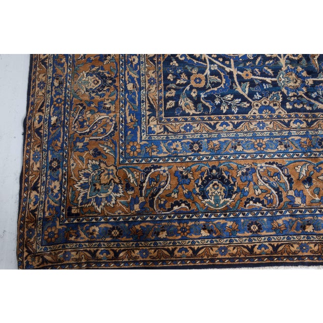 Textile Authentic Persian Kirman Handmade Wool Rug For Sale - Image 7 of 8